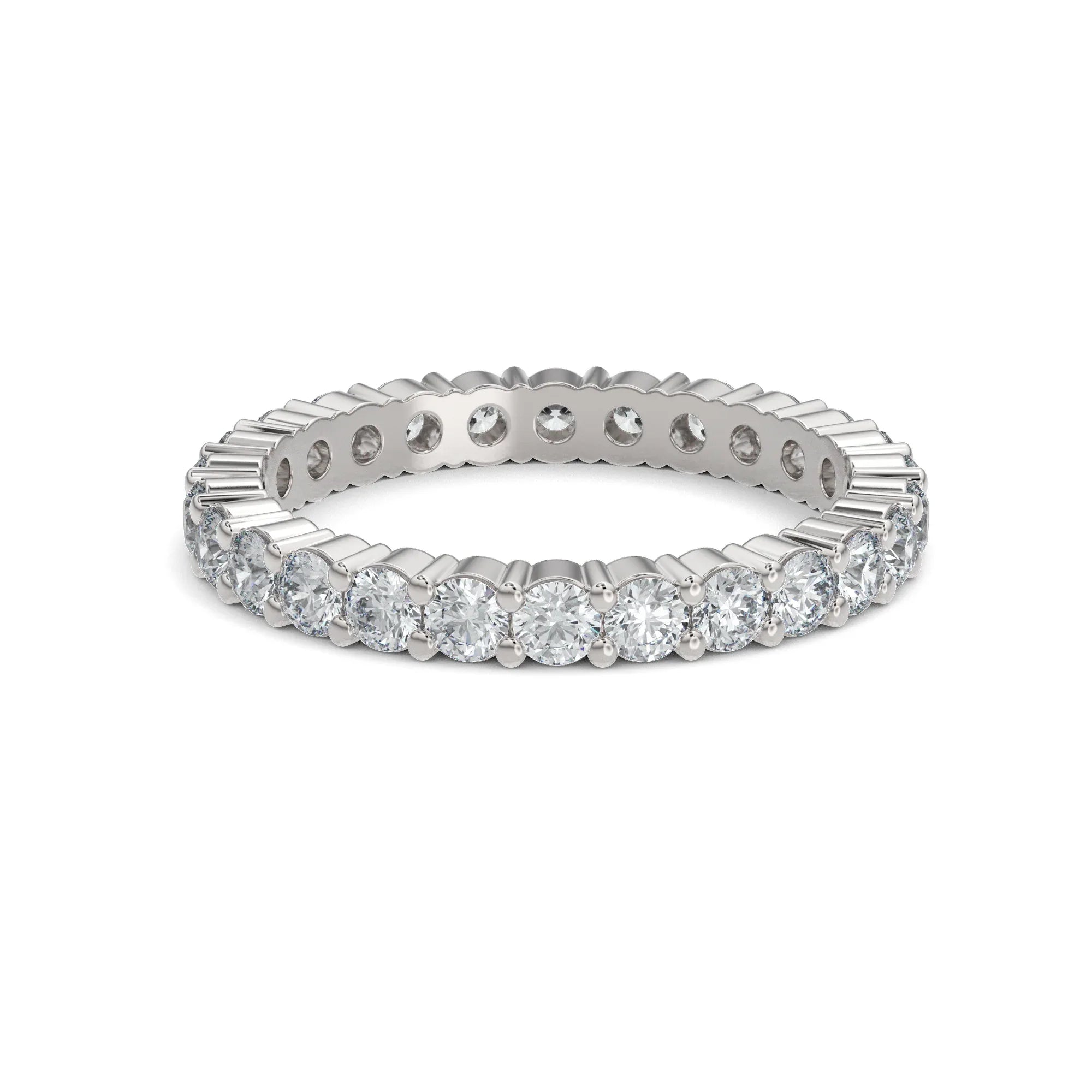 Round Brilliant Common Prong Diamond Eternity Band - Shami Fine Watchmaking & Jewelry