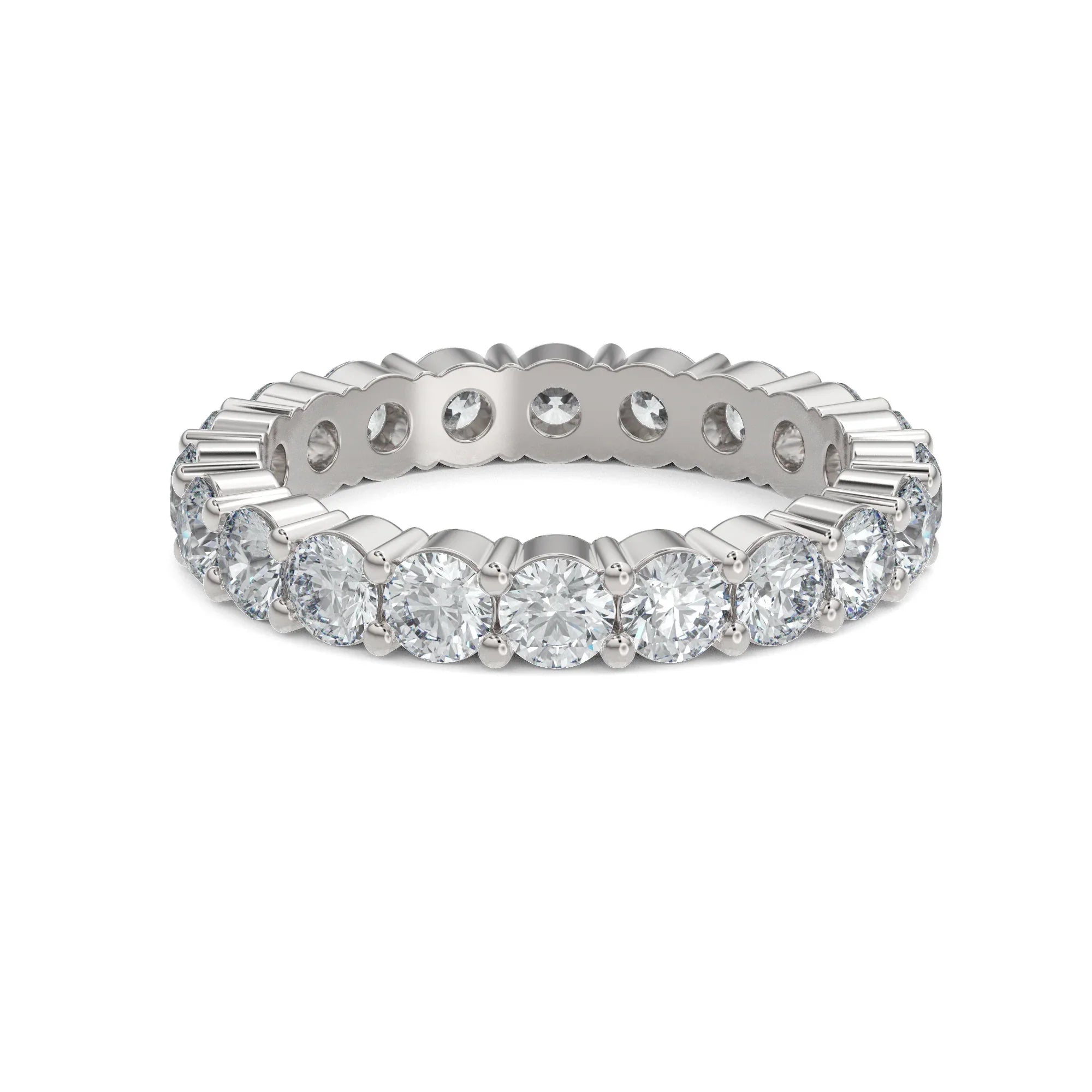 Round Brilliant Common Prong Diamond Eternity Band - Shami Fine Watchmaking & Jewelry