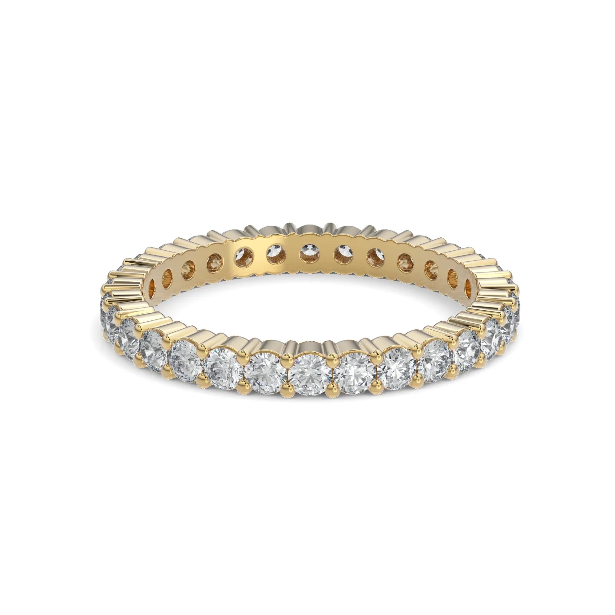 Round Brilliant Common Prong Diamond Eternity Band - Shami Fine Watchmaking & Jewelry
