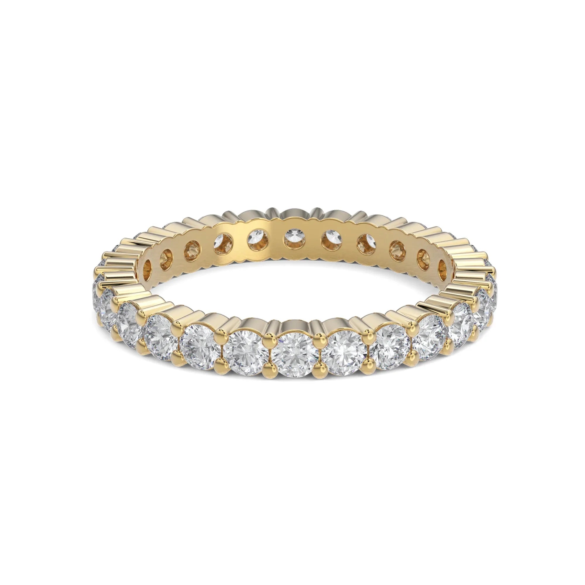 Round Brilliant Common Prong Diamond Eternity Band - Shami Fine Watchmaking & Jewelry