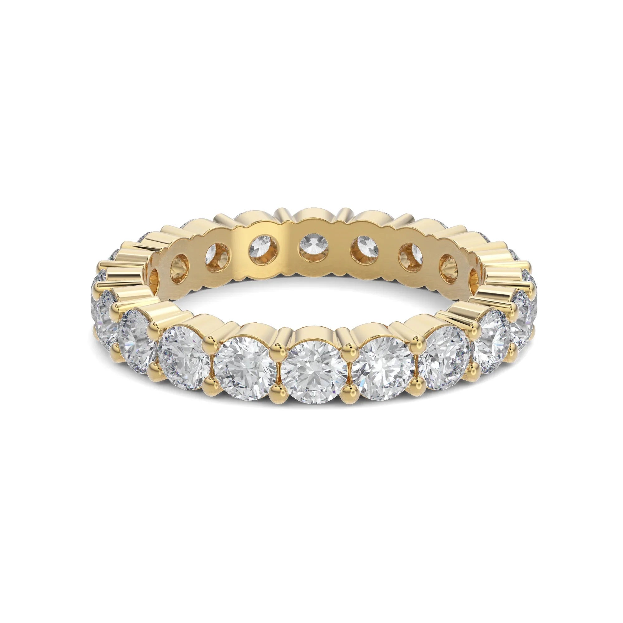 Round Brilliant Common Prong Diamond Eternity Band - Shami Fine Watchmaking & Jewelry