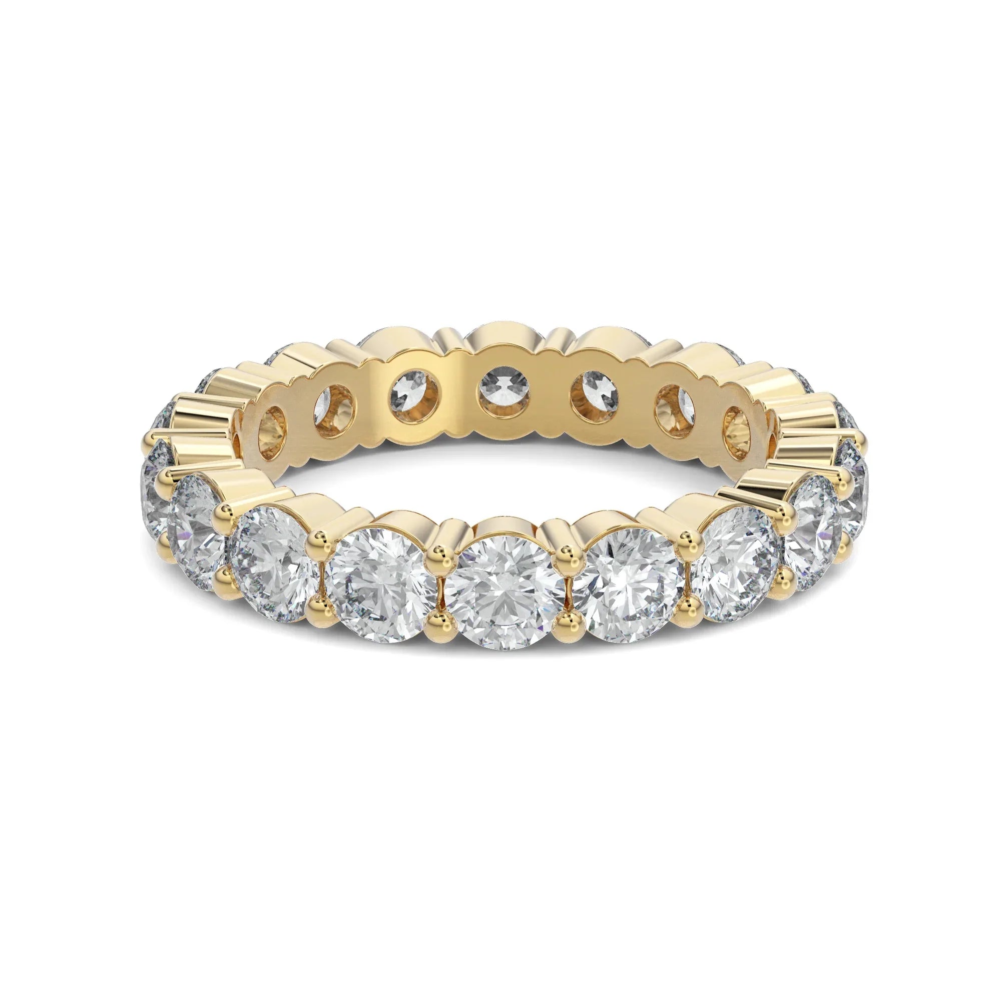 Round Brilliant Common Prong Diamond Eternity Band - Shami Fine Watchmaking & Jewelry