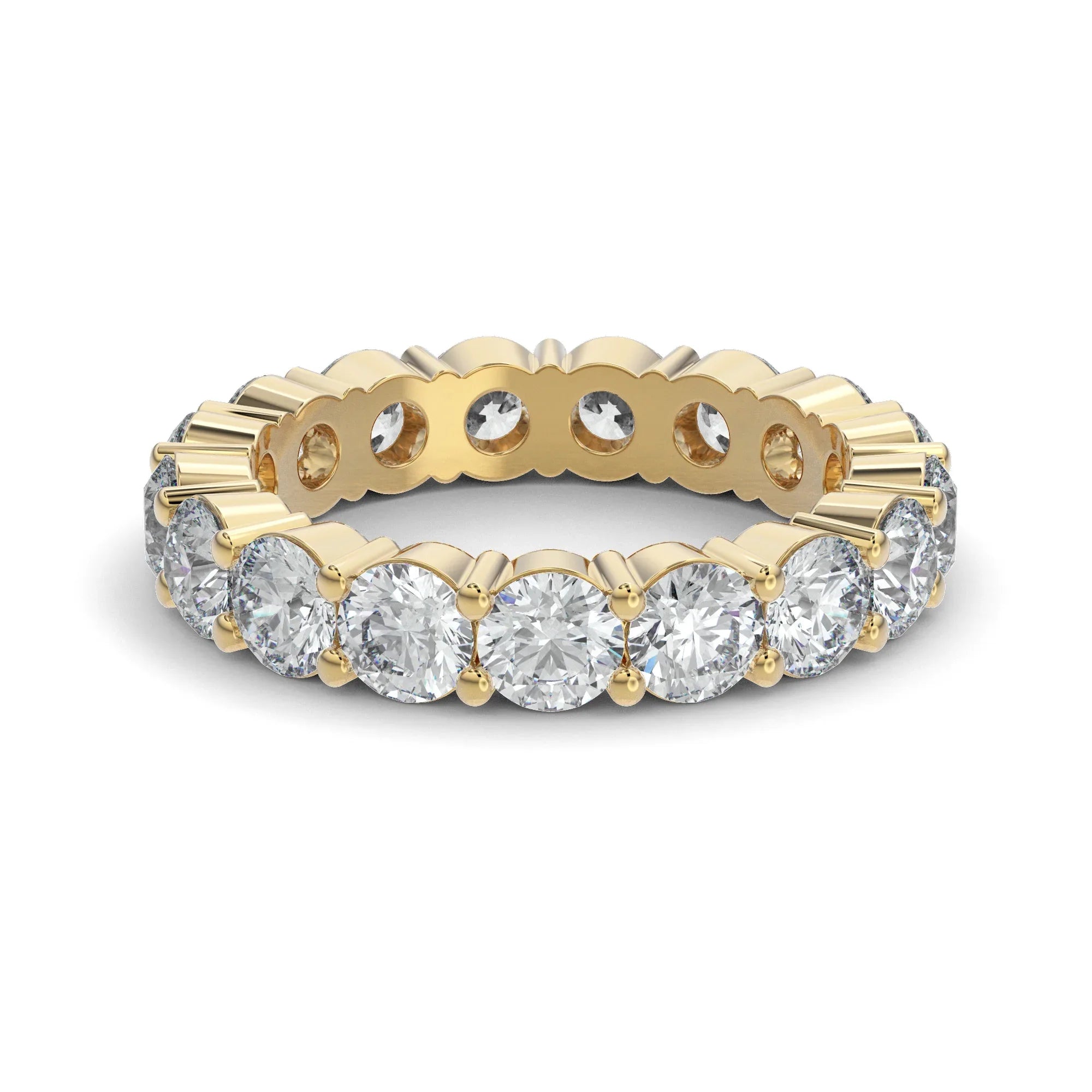 Round Brilliant Common Prong Diamond Eternity Band - Shami Fine Watchmaking & Jewelry