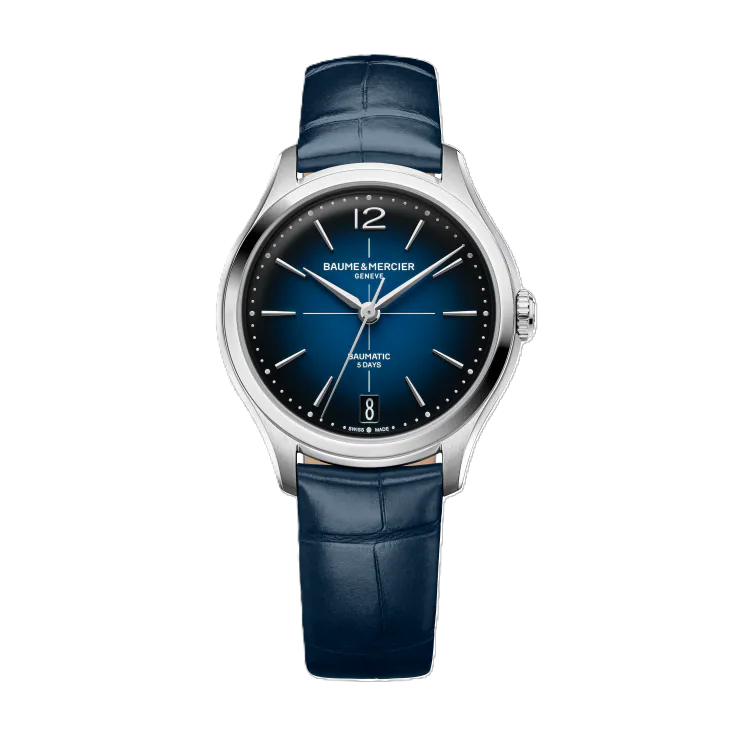 Clifton 10833 Automatic watch, Date display, 34 mm, Leather Strap
