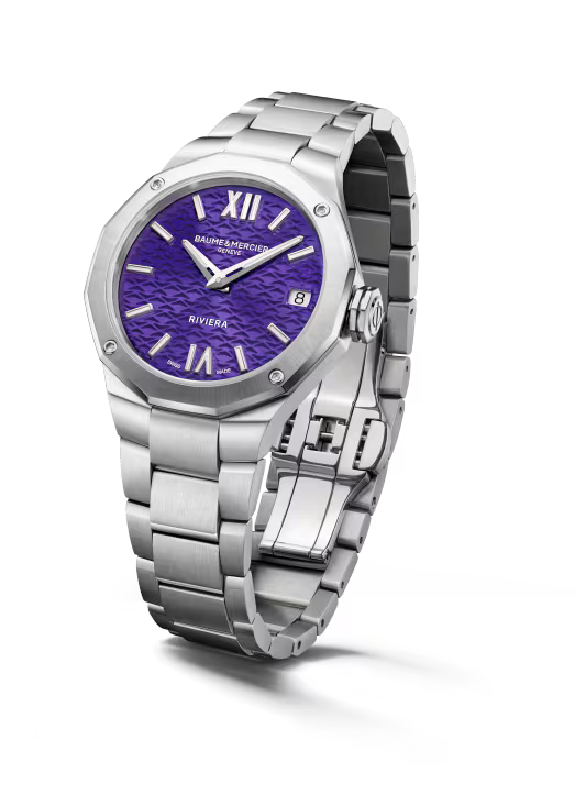 Riviera 10728 Quartz, Date Display, 33mm Steel Case & Bracelet