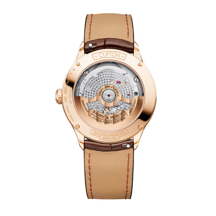 Clifton 10736 Automatic Watch, Moon Phase Date, 39 mm, Leather