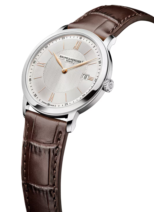 Classima 10882, 40mm Steel Case & Back, Silver Sun Dial, Quartz, Leather