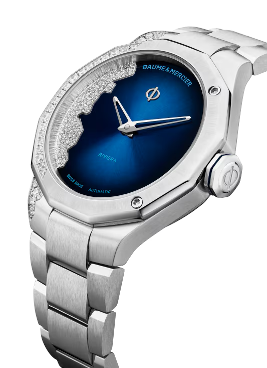 Riviera 10677 Automatic, Diamond-Set 33mm Steel Case & Bracelet