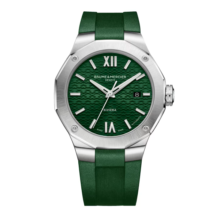 Riviera 10618 Automatic, Date Display, 42mm Steel Case, Rubber Strap