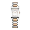 Hampton 10751, Quartz, 35 x 22 mm Steel Case, Steel & Pink Gold Capped Bracelet