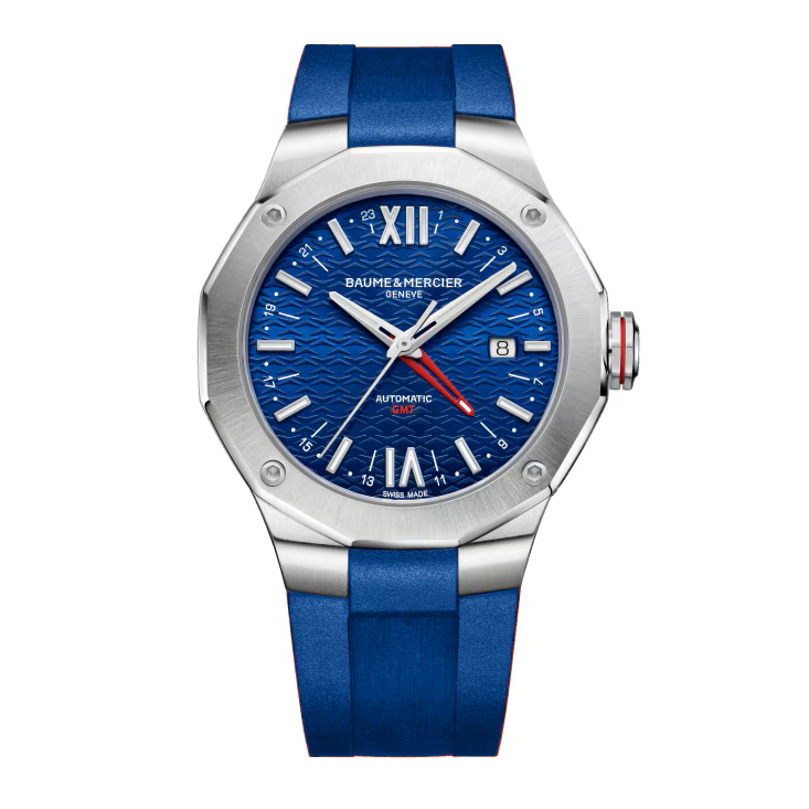 Riviera 10659 Automatic, GMT, 42mm Steel Case, Rubber Strap
