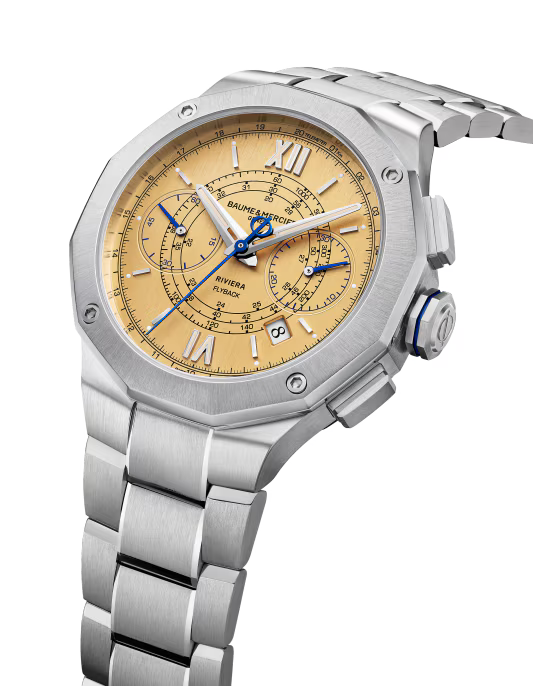 Riviera 10828 Automatic Chronograph, Date Display, 41 mm Steel Case & Bracelet