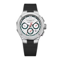 Riviera 10897 Automatic Chronograph, Date Display, 41 mm Steel Case, Rubber Strap