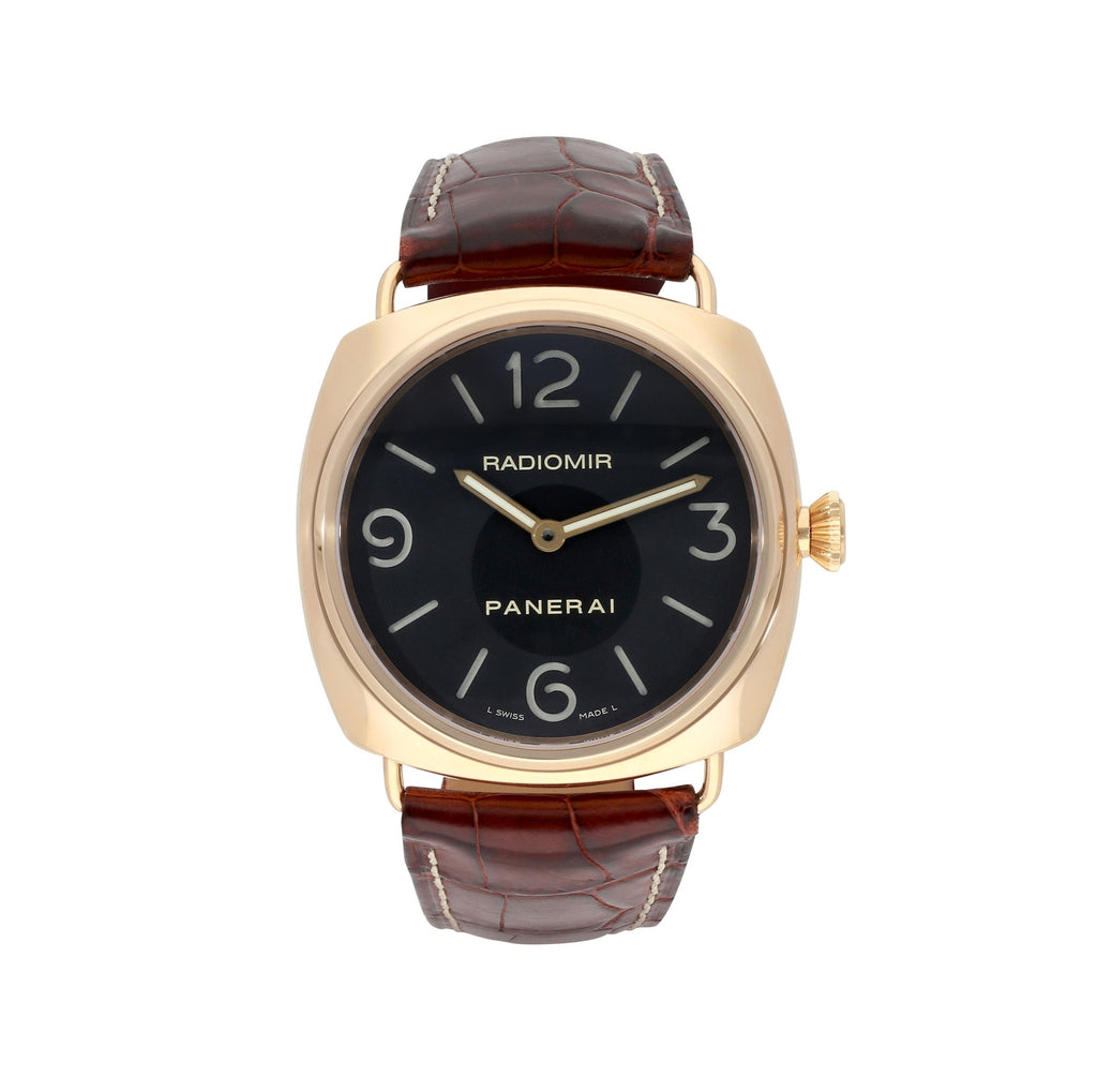 Panerai Radiomir PAM 00231 45mm 18k Rose Gold, Manual Wind, Black Dial