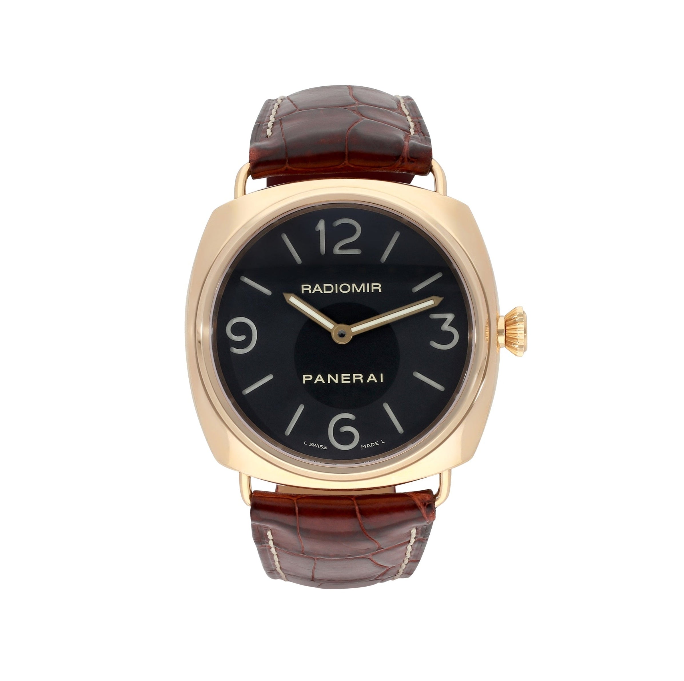 Panerai Radiomir PAM 00231 45mm 18k Rose Gold, Manual Wind, Black Dial
