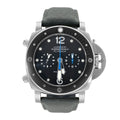 Panerai Luminor Flyback PAM615, 47MM Titanium, Automatic, Black Dial - Shami Fine Watchmaking & Jewelry