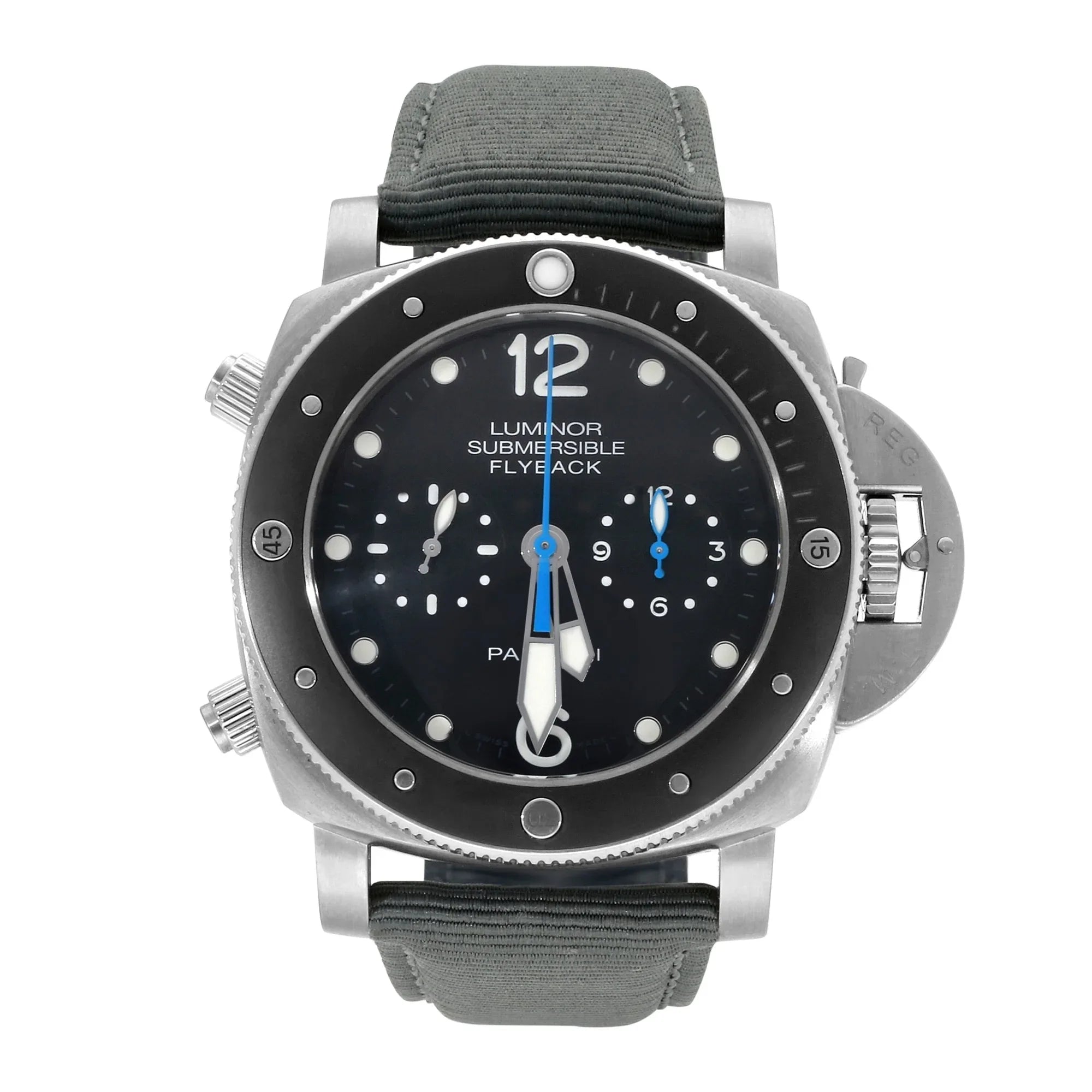 Panerai Luminor Flyback PAM615, 47MM Titanium, Automatic, Black Dial - Shami Fine Watchmaking & Jewelry