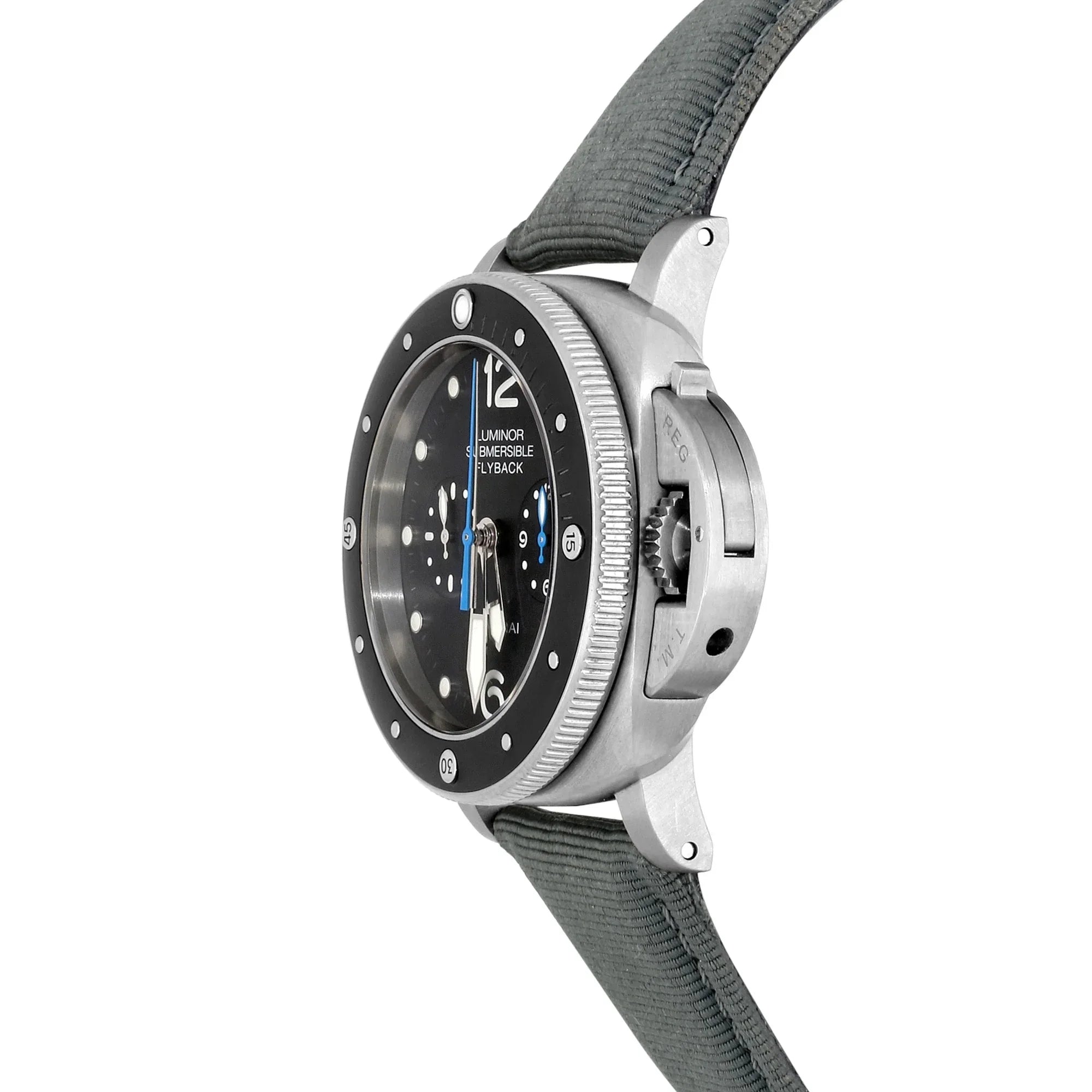 Panerai Luminor Flyback PAM615, 47MM Titanium, Automatic, Black Dial - Shami Fine Watchmaking & Jewelry