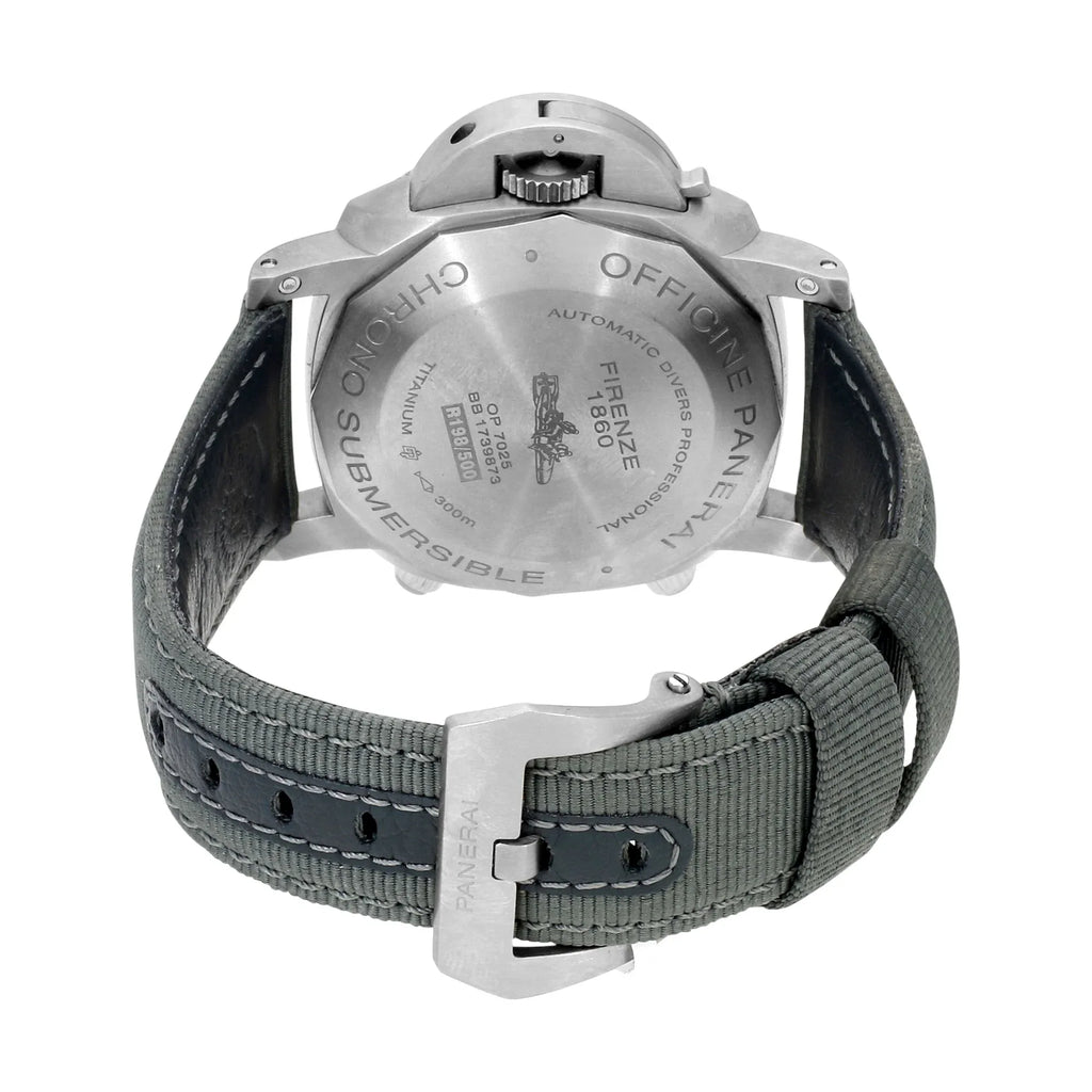 Panerai Luminor Flyback PAM615, 47MM Titanium, Automatic, Black Dial - Shami Fine Watchmaking & Jewelry