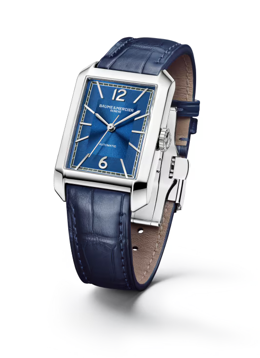 Hampton 10732 Automatic Watch, 43 x 27 mm Steel Case, Leather Strap