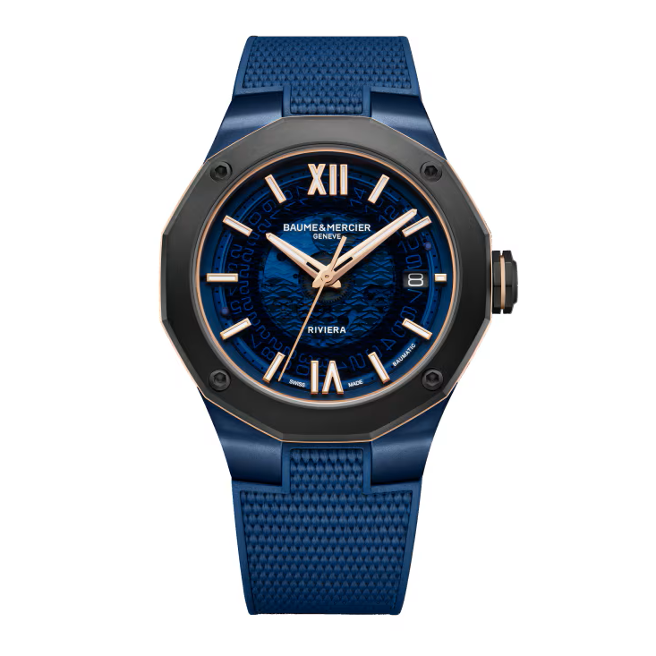 Riviera 10769 Automatic, Steel Titanium, 42 mm Case, Rubber Strap