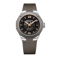 Riviera 10720 39mm Steel Case, Dodecagonal Titanium Bezel, Exhibition Back, Automatic, Grey Dial, Elasto HNBR Strap