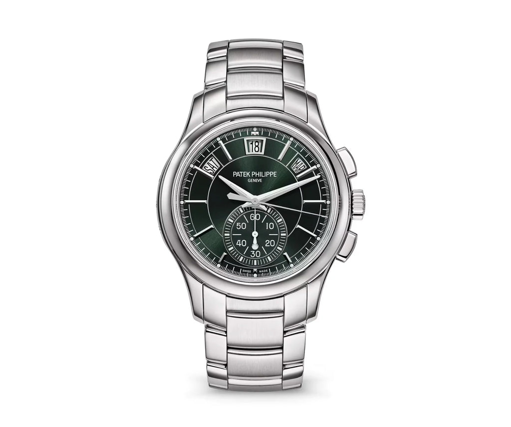 Patek Philippe Complications Flyback Chronograph Annual Calendar 5905/1A-001 42MM Green Dial B&P