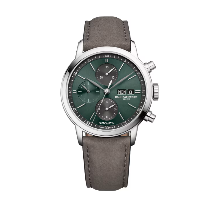 Classima 10783 Automatic Chronograph, 42mm Steel Case, Suede