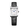 Hampton 10795 35mm x 22mm Steel Case, Quartz, Silver Dial, Leather