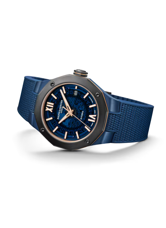 Riviera 10769 Automatic, Steel Titanium, 42 mm Case, Rubber Strap