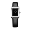 Hampton 10760 Quartz, 35 x 22 mm Stainless Steel Case, Leather