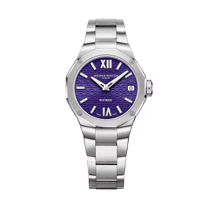 Riviera 10728 Quartz, Date Display, 33mm Steel Case & Bracelet