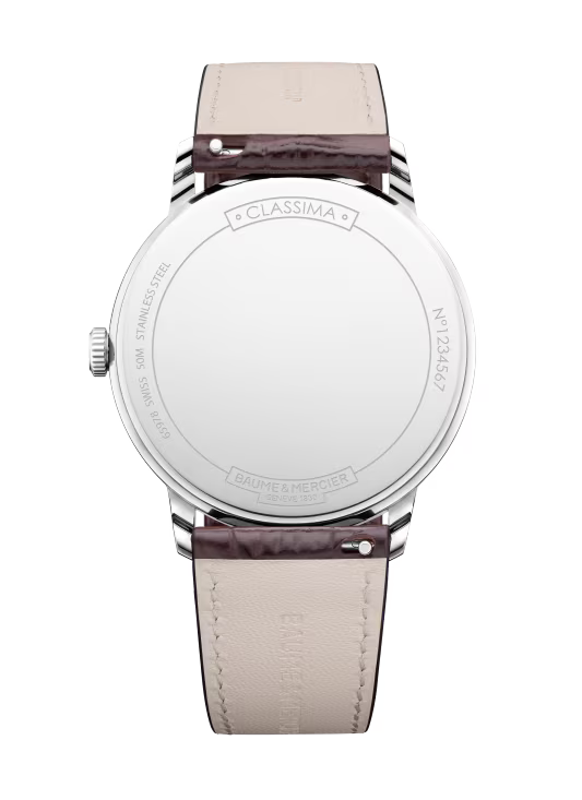 Classima 10882, 40mm Steel Case & Back, Silver Sun Dial, Quartz, Leather