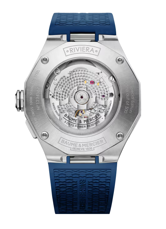 Riviera 10761 Automatic, Tideograph, 43mm Steel Case, Rubber Strap