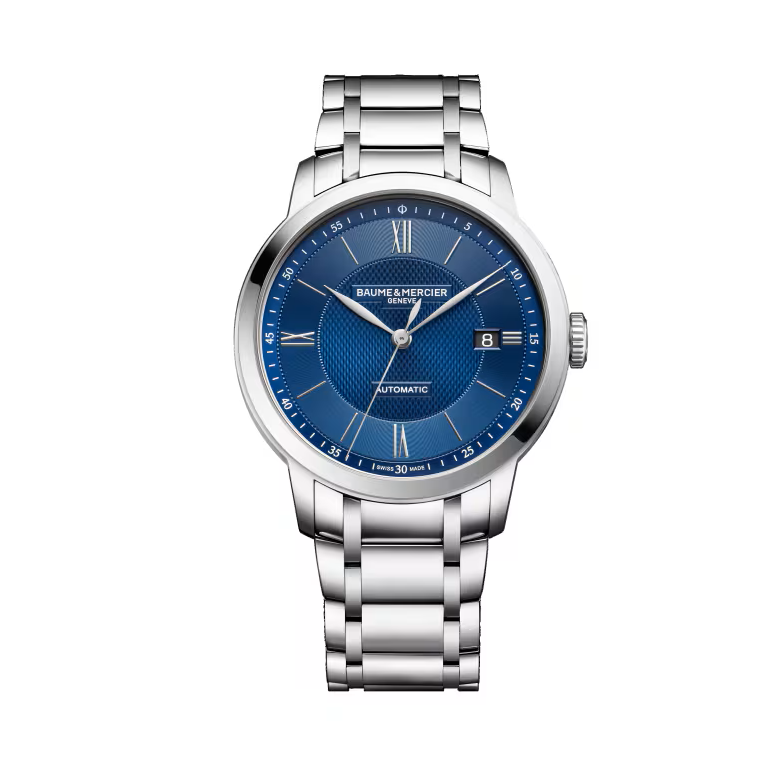 Classima 10880 40mm Steel Case & Bezel, Exhibition Back, Automatic, Blue Sun Dial, Steel Bracelet