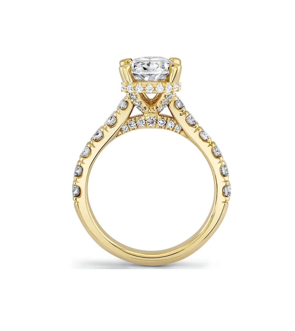18k Yellow Gold GIA 2.05 carat J I1 Oval Brilliant Natural Diamond Ring - Shami Fine Watchmaking & Jewelry