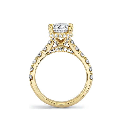 18k Yellow Gold GIA 2.05 carat J I1 Oval Brilliant Natural Diamond Ring - Shami Fine Watchmaking & Jewelry