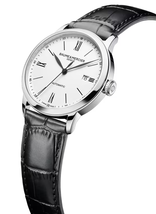 Classima 10874, 40mm Steel Case & Back, Opaline dial, Date, Leather