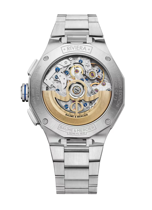 Riviera 10828 Automatic Chronograph, Date Display, 41 mm Steel Case & Bracelet
