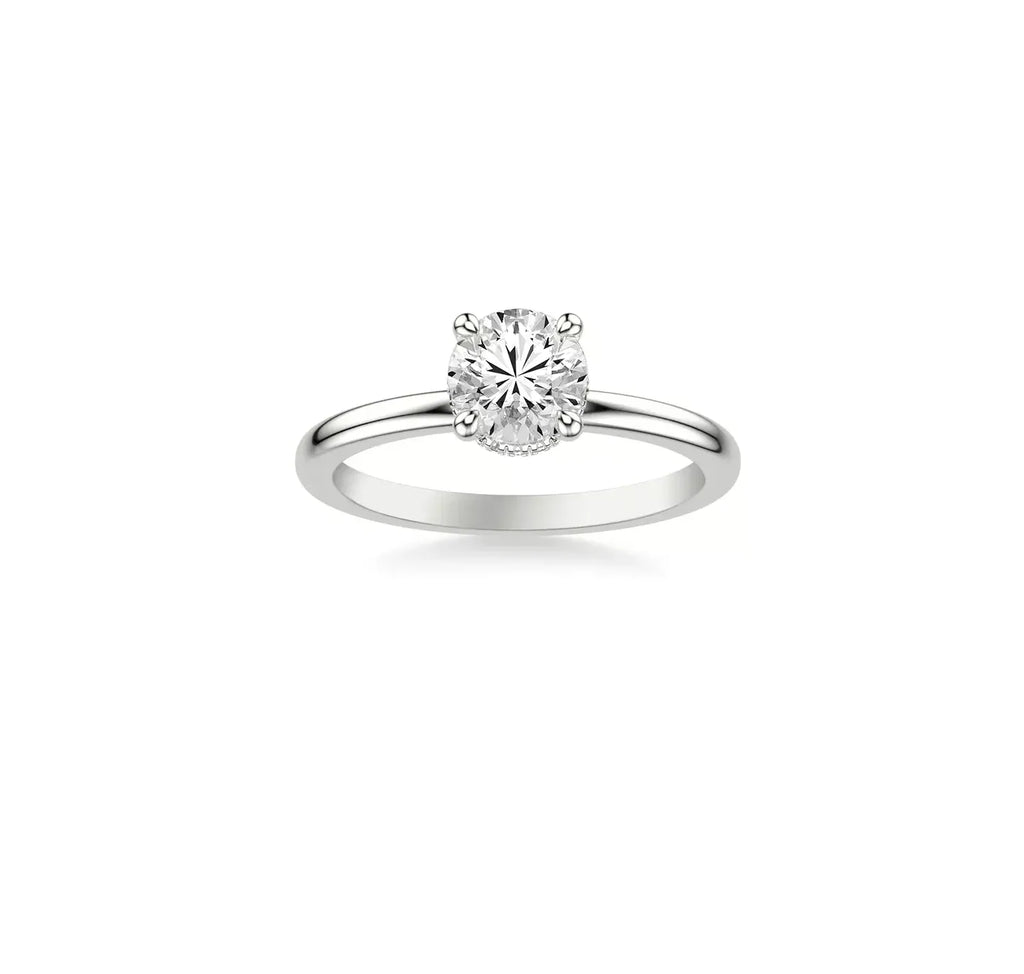 18k White Gold IGI 2.00 carat E VVS2 Round Brilliant Lab Diamond Ring - Shami Fine Watchmaking & Jewelry