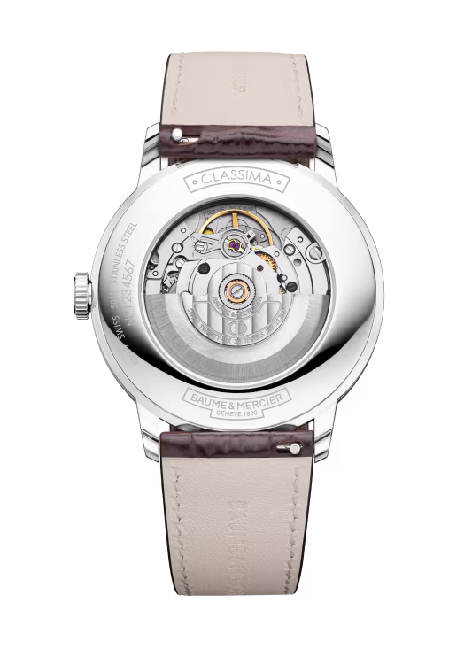 Classima 10853, 40mm Steel Case & Back, Automatic, Silver Sun dial, Date, Leather