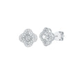 0.53 cttw Clover Round Lab Diamond Earrings set in 14k white gold - Shami Fine Watchmaking & Jewelry