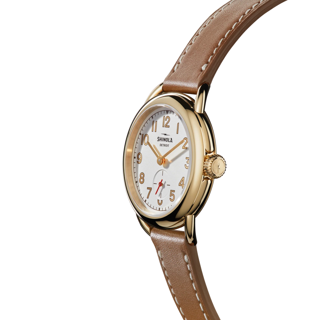 Shinola Runabout quartz 36mm,Sub Second Dial, Leather Strap
