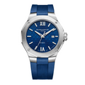 Riviera 10619 Automatic, Date Display, 42mm Steel Case, Rubber Strap