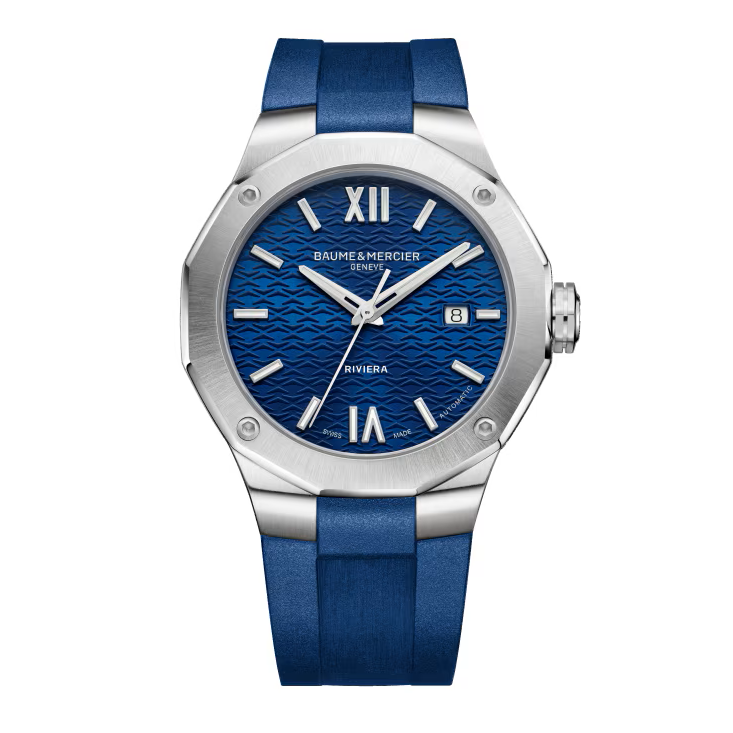 Riviera 10619 Automatic, Date Display, 42mm Steel Case, Rubber Strap