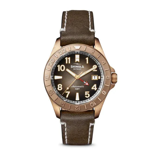 Shinola Bronze Monster GMT 40mm Automatic - Shami Fine Watchmaking & Jewelry