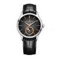 Clifton 10758 Automatic watch, Moon phase date, 39mm, Leather