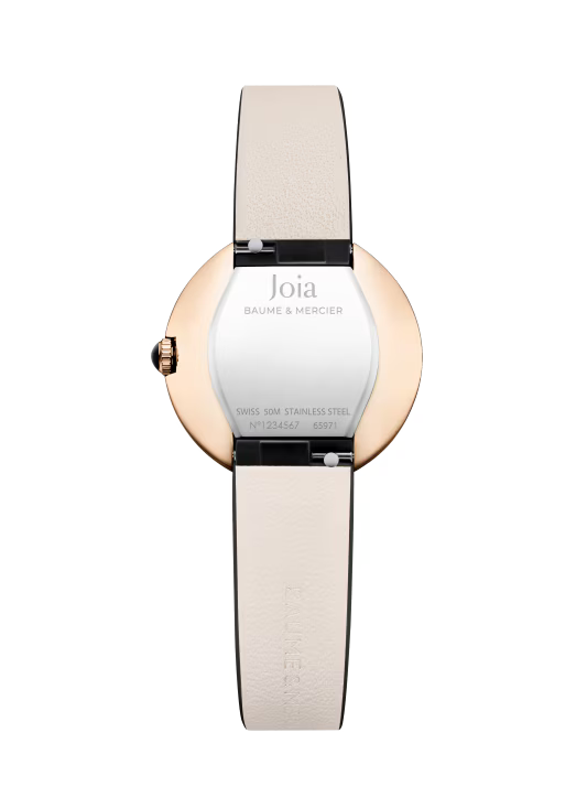 Joia 10849, 28mm 4N PVD Steel Case & Back, Silver Sunburst Dial, Quartz, Leather