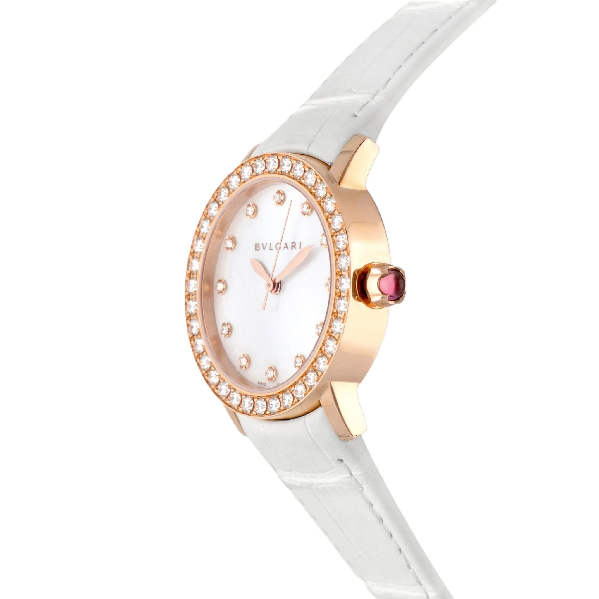 Bulgari Bulgari 18K Rose Gold Diamond Automatic Ladies Watch