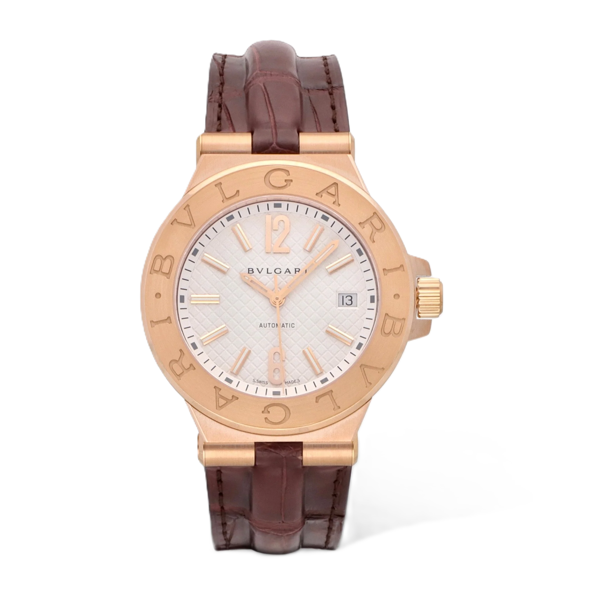Bulgari Diagono 18K Rose Gold 41mm Automatc Men's Watch